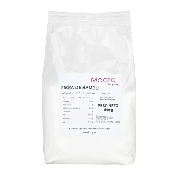 fibra de bambu sin gluten keto 500g