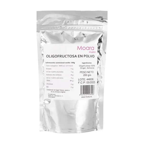 oligofructosa en polvo 200gr moara foody