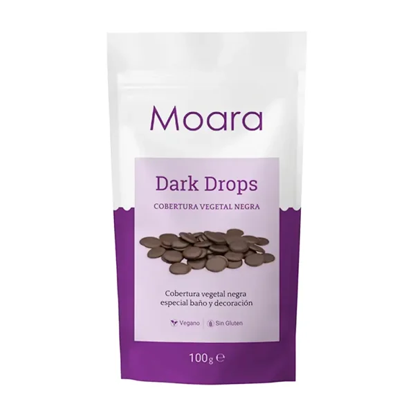 dark drops cobertura vegetal de chocolate negro vegano y sin gluten moara